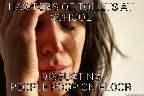 Disgusting ppl - HAS TONS OF TOILETS AT SCHOOL DISGUSTING PEOPLE POOP ON FLOOR First World Problems