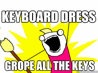 GROPE ALL THE KEYS Keyboard dress  All The Thigns