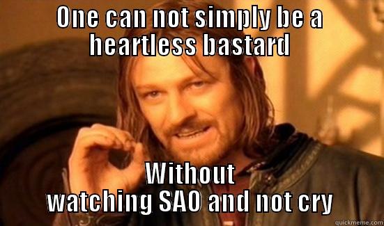 ONE CAN NOT SIMPLY BE A HEARTLESS BASTARD WITHOUT WATCHING SAO AND NOT CRY Boromir