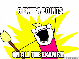 8 EXTRA POINTS ON ALL THE EXAMS!!  All The Things