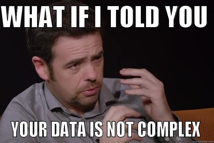 WHAT IF I TOLD YOU  YOUR DATA IS NOT COMPLEX Misc