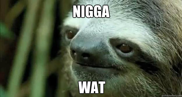 nigga wat - nigga wat  Confused Sloth