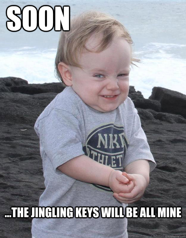 Soon ...the jingling keys will be all mine  - Soon ...the jingling keys will be all mine   Evil Plotting Baby