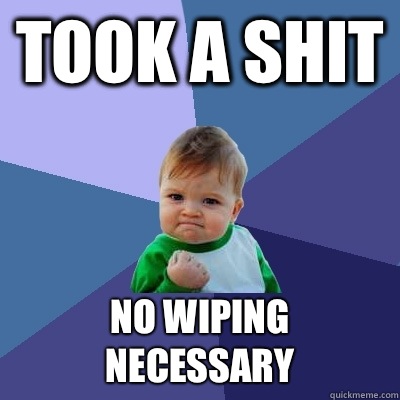 Took a shit No wiping necessary  Success Kid