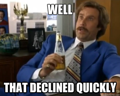 Well that declined quickly - Well that declined quickly  Misc