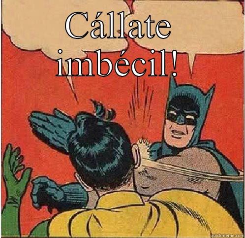 CÁLLATE IMBÉCIL!  Batman Slapping Robin