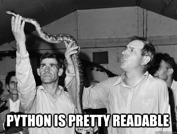 Python is pretty readable  readable python
