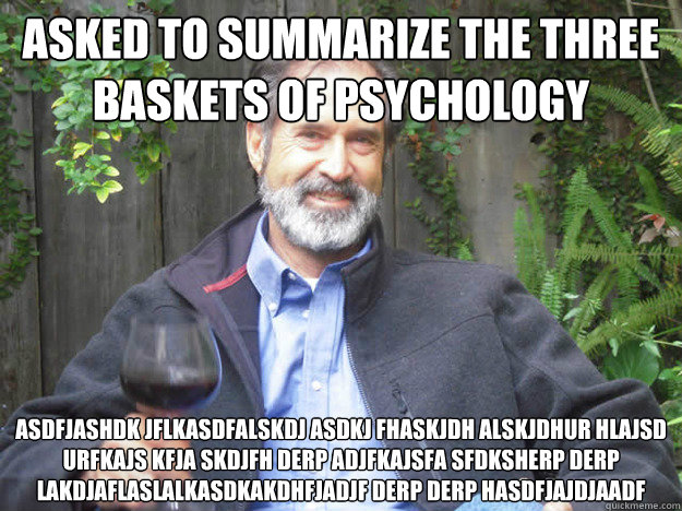 asked to summarize the three baskets of psychology asdfjashdk jflkasdfalskdj asdkj fhaskjdh alskjdhur hlajsd urfkajs kfja skdjfh derp adjfkajsfa sfdksherp derp lakdjaflaslalkasdkakdhfjadjf derp derp hasdfjajdjaadf   