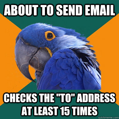 About to send email checks the 