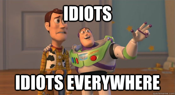 Idiots Idiots everywhere  Toy Story Everywhere