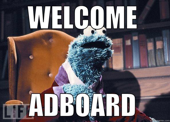 WELCOME ADBOARD Cookie Monster