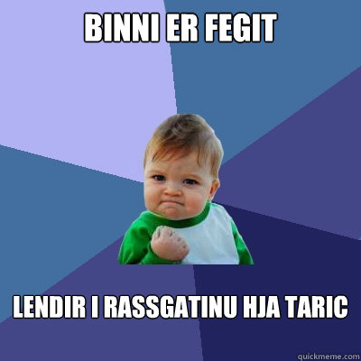 Binni er Fegit lendir i rassgatinu hja Taric

  Success Kid