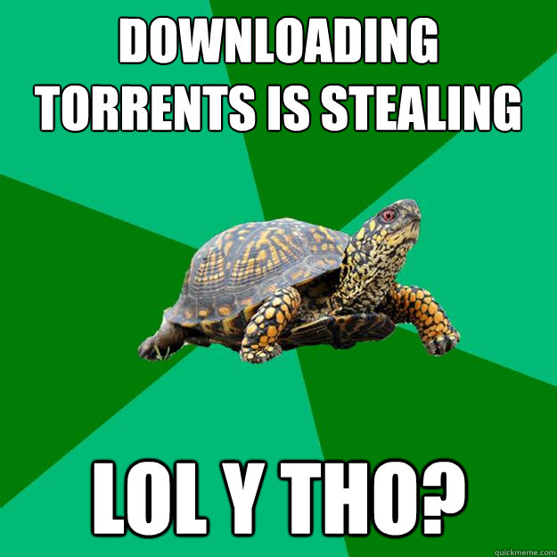 Downloading torrents is stealing lol y tho?  Torrenting Turtle
