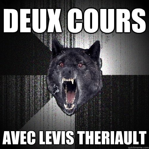 DEUX COURS AVEC LEVIS THERIAULT  Insanity Wolf