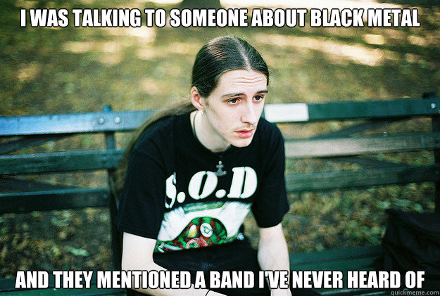 i was talking to someone about black metal and they mentioned a band i've never heard of  First World Metal Problems