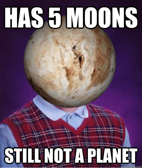 Has 5 moons Still not a planet  