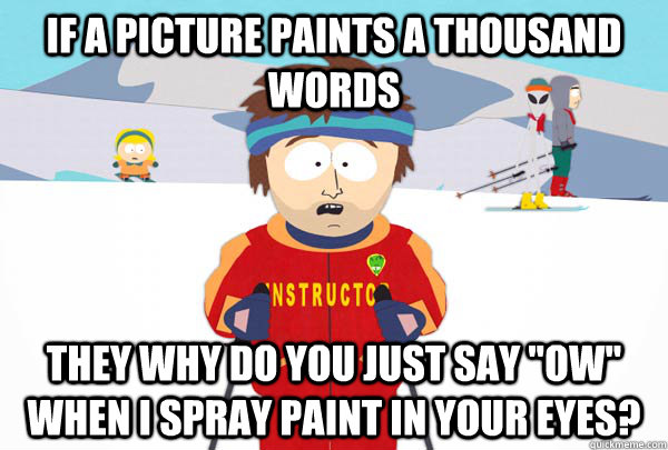 If a picture paints a thousand words They why do you just say 