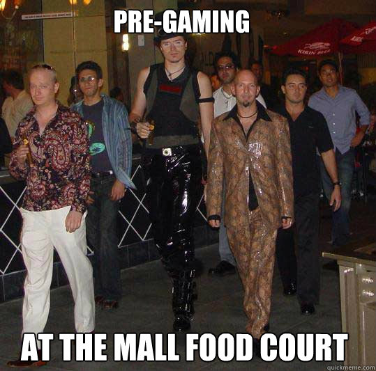 pre-gaming at the mall food court - pre-gaming at the mall food court  Swag walk