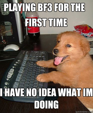 Playing bf3 for the  first time I have no idea what im doing  