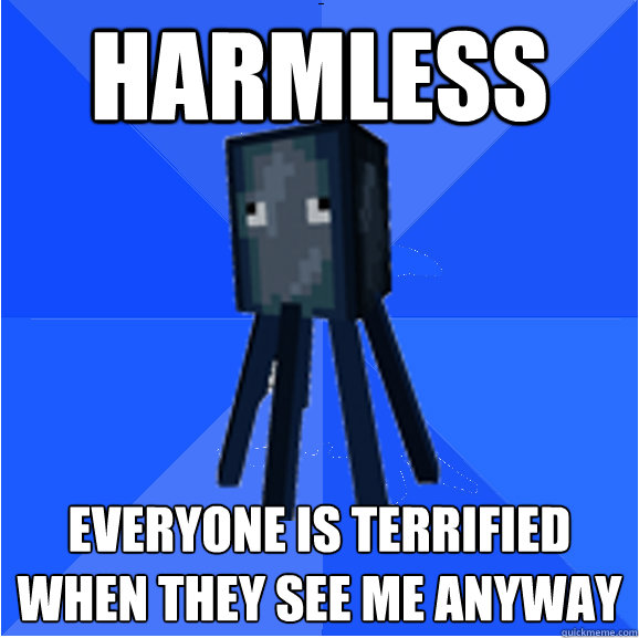 Harmless Everyone is terrified when they see me anyway  Socially Awkward Squid