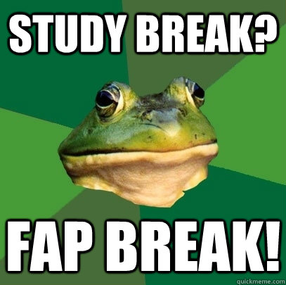 Study Break? Fap Break!  Foul Bachelor Frog