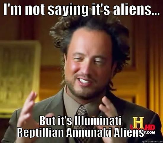  I'M NOT SAYING IT'S ALIENS...  BUT IT'S ILLUMINATI REPTILLIAN ANNUNAKI ALIENS Ancient Aliens