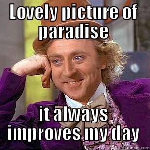 LOVELY PICTURE OF PARADISE IT ALWAYS IMPROVES MY DAY Creepy Wonka