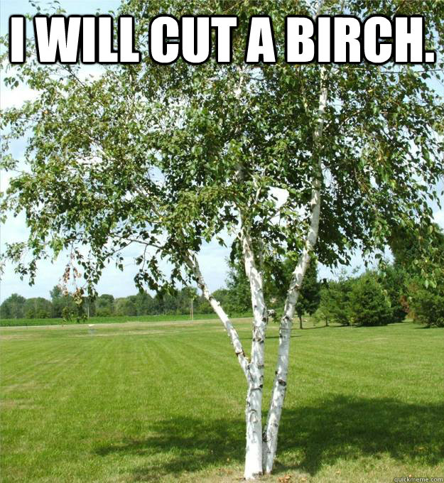 I will cut a birch. - I will cut a birch.  Misc