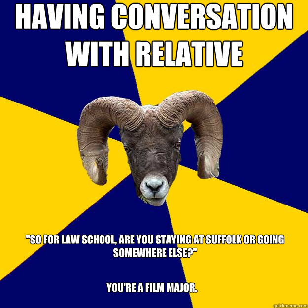 Having conversation with relative 