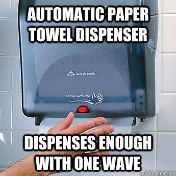 automatic paper towel dispenser dispenses enough with one wave - automatic paper towel dispenser dispenses enough with one wave  Misc
