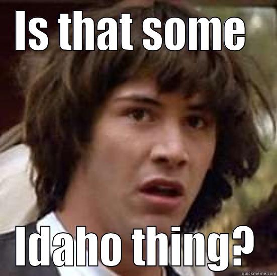 Idaho?  - IS THAT SOME  IDAHO THING? conspiracy keanu