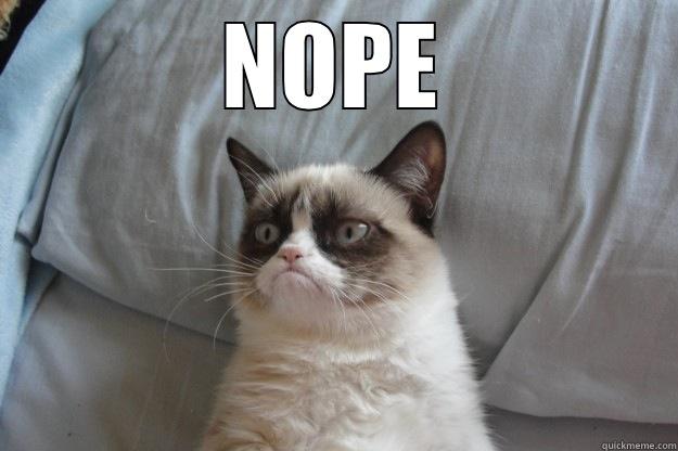 UMM NO - NOPE  Grumpy Cat