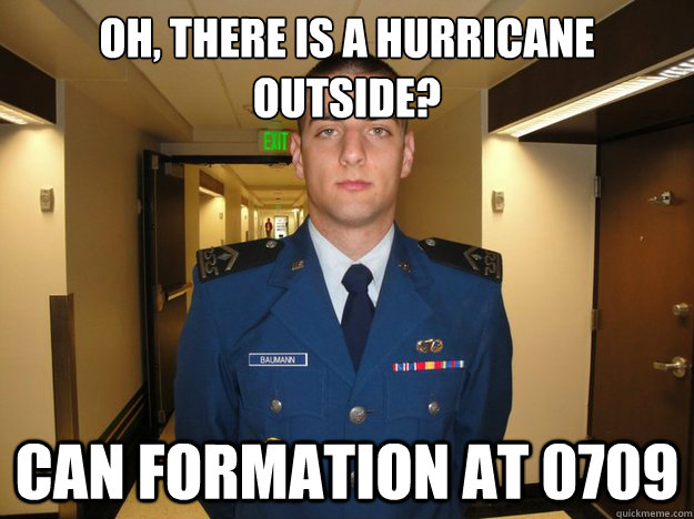 Oh, There is a hurricane outside? Can formation at 0709  