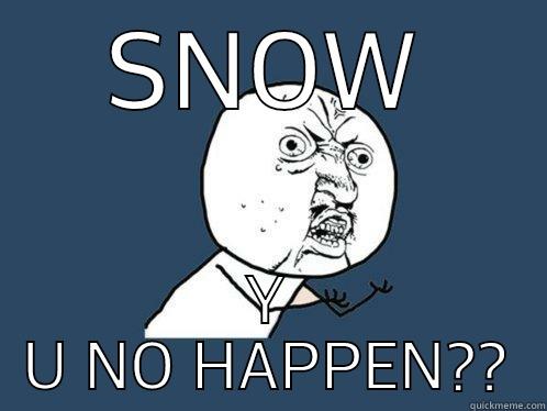 SNOW Y U NO HAPPEN?? Y U No