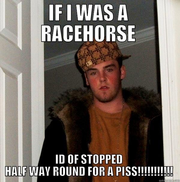 IF I WAS A RACEHORSE ID OF STOPPED HALF WAY ROUND FOR A PISS!!!!!!!!!!! Scumbag Steve