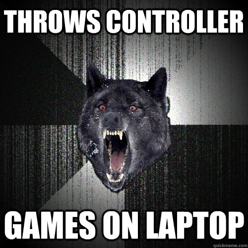 Throws controller games on laptop  Insanity Wolf
