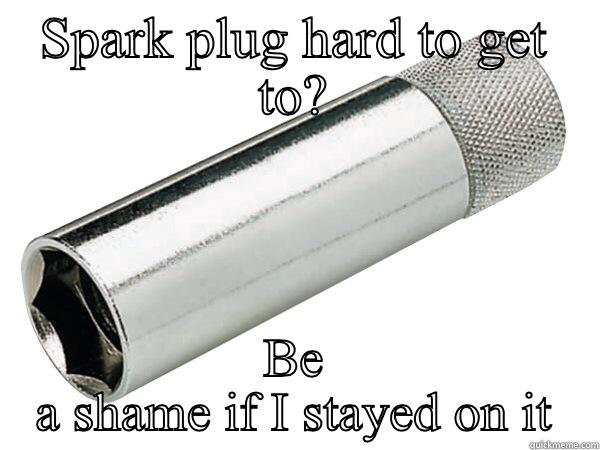 SPARK PLUG HARD TO GET TO? BE A SHAME IF I STAYED ON IT Misc