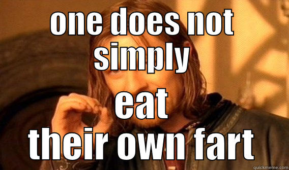ONE DOES NOT SIMPLY EAT THEIR OWN FART One Does Not Simply