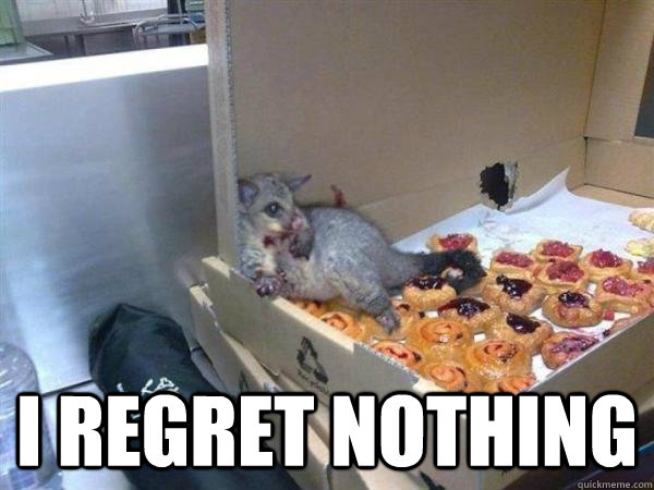  I regret nothing -  I regret nothing  10 Possum