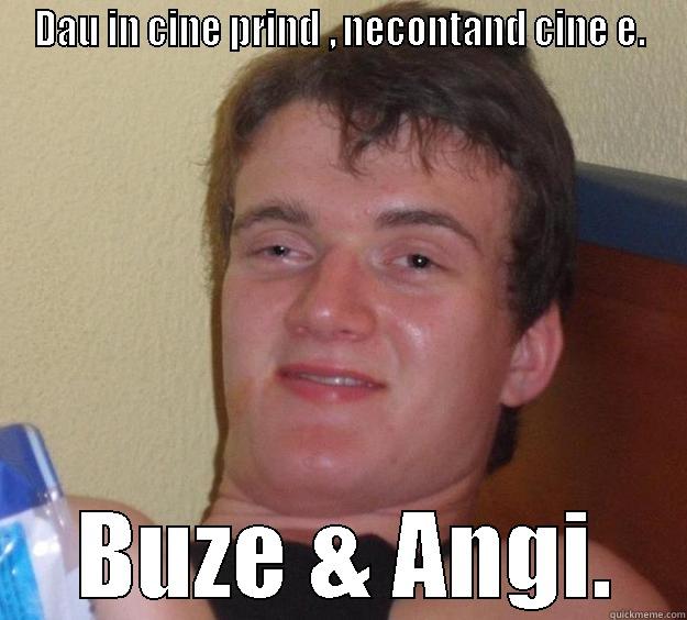 DAU IN CINE PRIND , NECONTAND CINE E.  BUZE & ANGI. 10 Guy