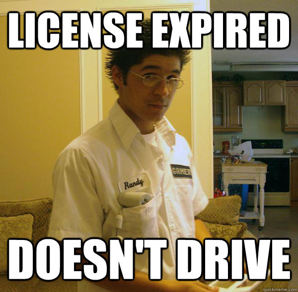 License Expired doesn't drive  