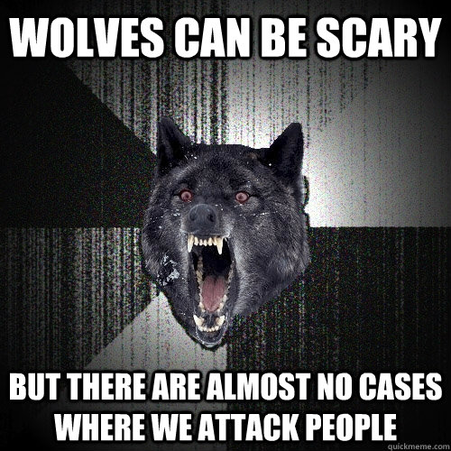Wolves can be scary but there are almost no cases where we attack people - Wolves can be scary but there are almost no cases where we attack people  Insanity Wolf