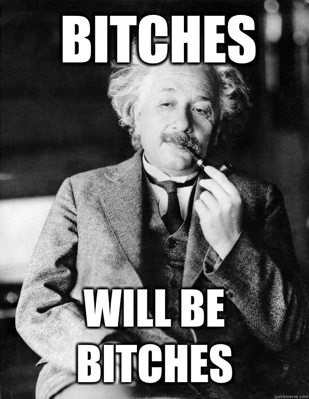 Bitches Will be bitches  Einstein