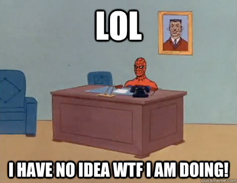 LOL I have no idea wtf I am doing! - LOL I have no idea wtf I am doing!  Spider-man No Idea