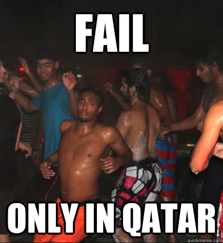 FAIL Only In Qatar  qatar foam party