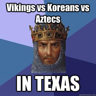 Vikings vs Koreans vs Aztecs IN TEXAS  Age of Empires