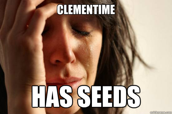 CLEMENTIME HAS SEEds  First World Problems