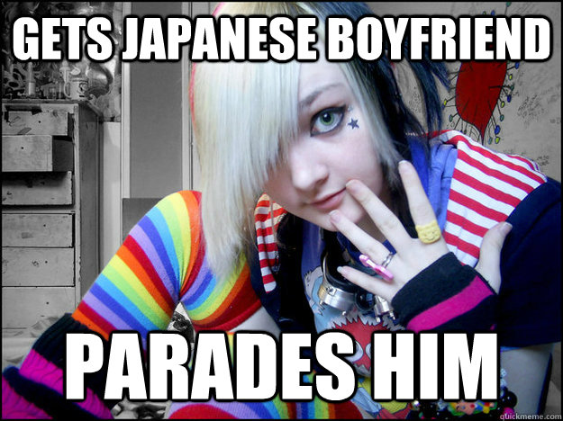 gets Japanese boyfriend parades him  