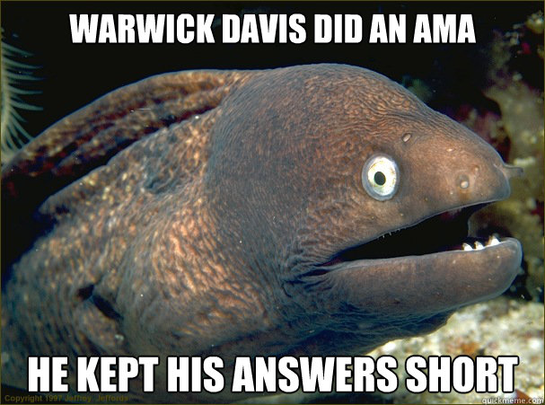 Warwick Davis did an AMA He kept his answers short  Bad Joke Eel