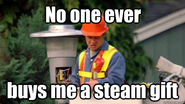No one ever buys me a steam gift  no one ever